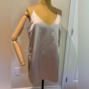 NWT MASSIMO DUTTI Cream Silky Dress (M)